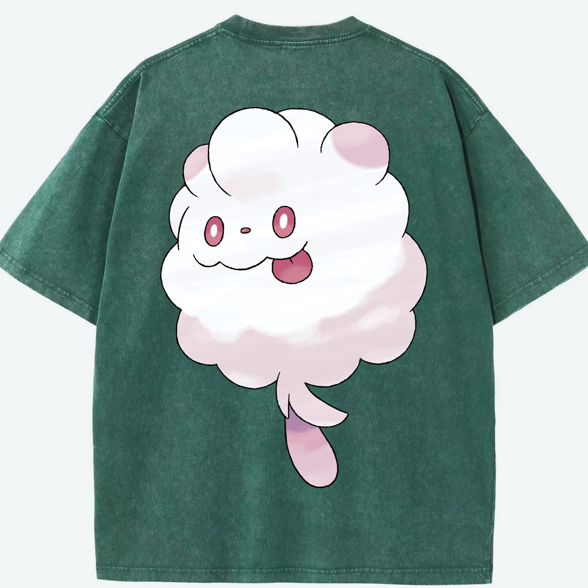（画像用） ポケットモンスター Pokémon 綿100% ヴィンテージ風 半袖Tシャツ（背面プリント）